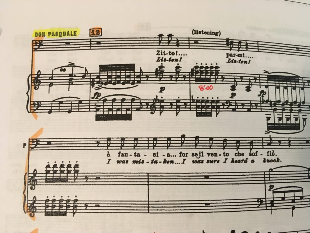 Don Pasquale and piano reduction